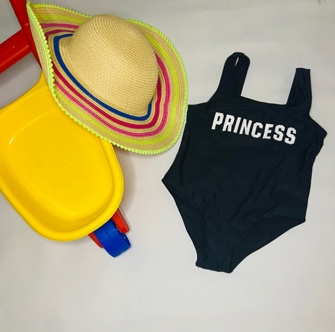 Princess Solid One Piece Swimsuit