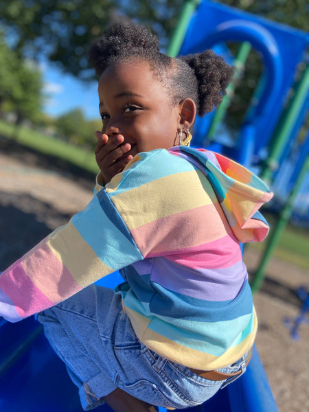 Rainbow Striped Hoodie