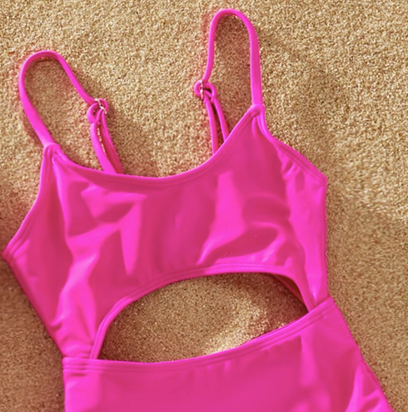 Pink Cut-Out Swimsuit